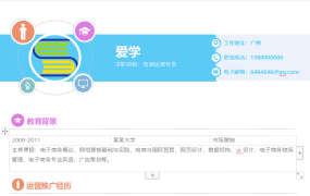 简约电商运营专员销售类求职简历Word模板