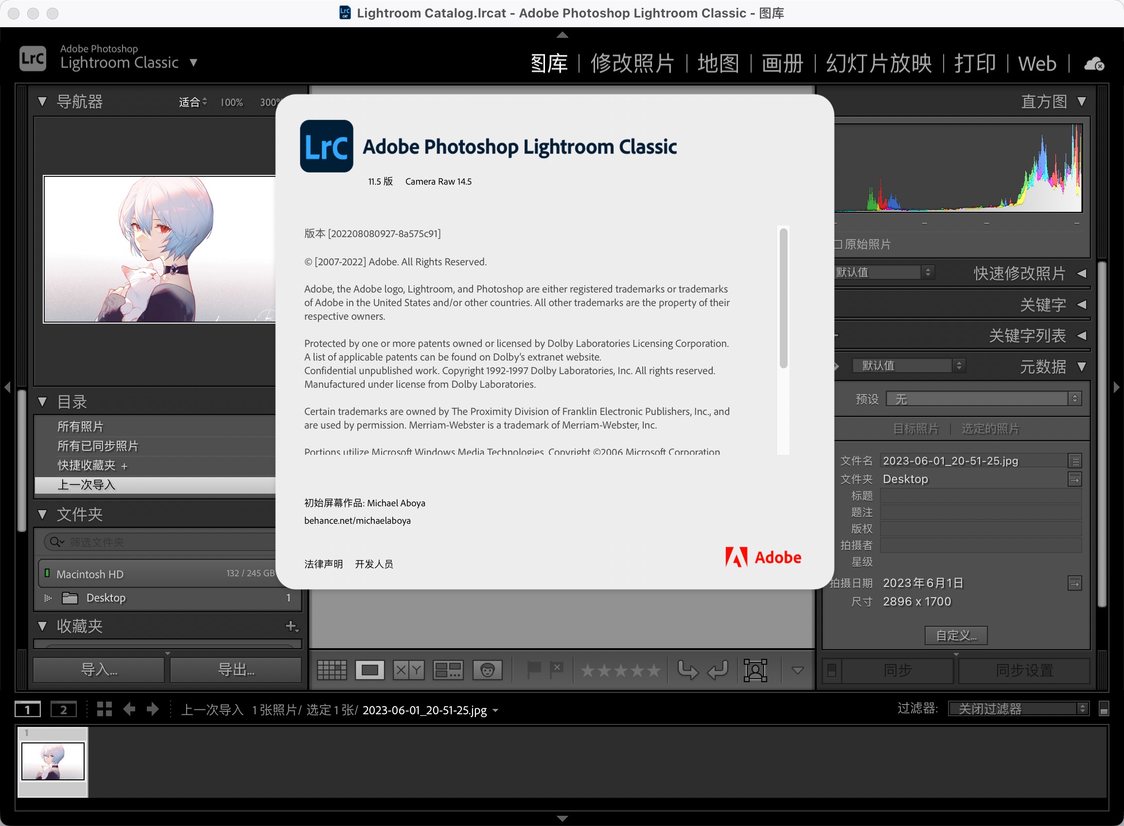 Adobe Lightroom Classic 2022 for mac(照片后期处理)11.5中文激活版