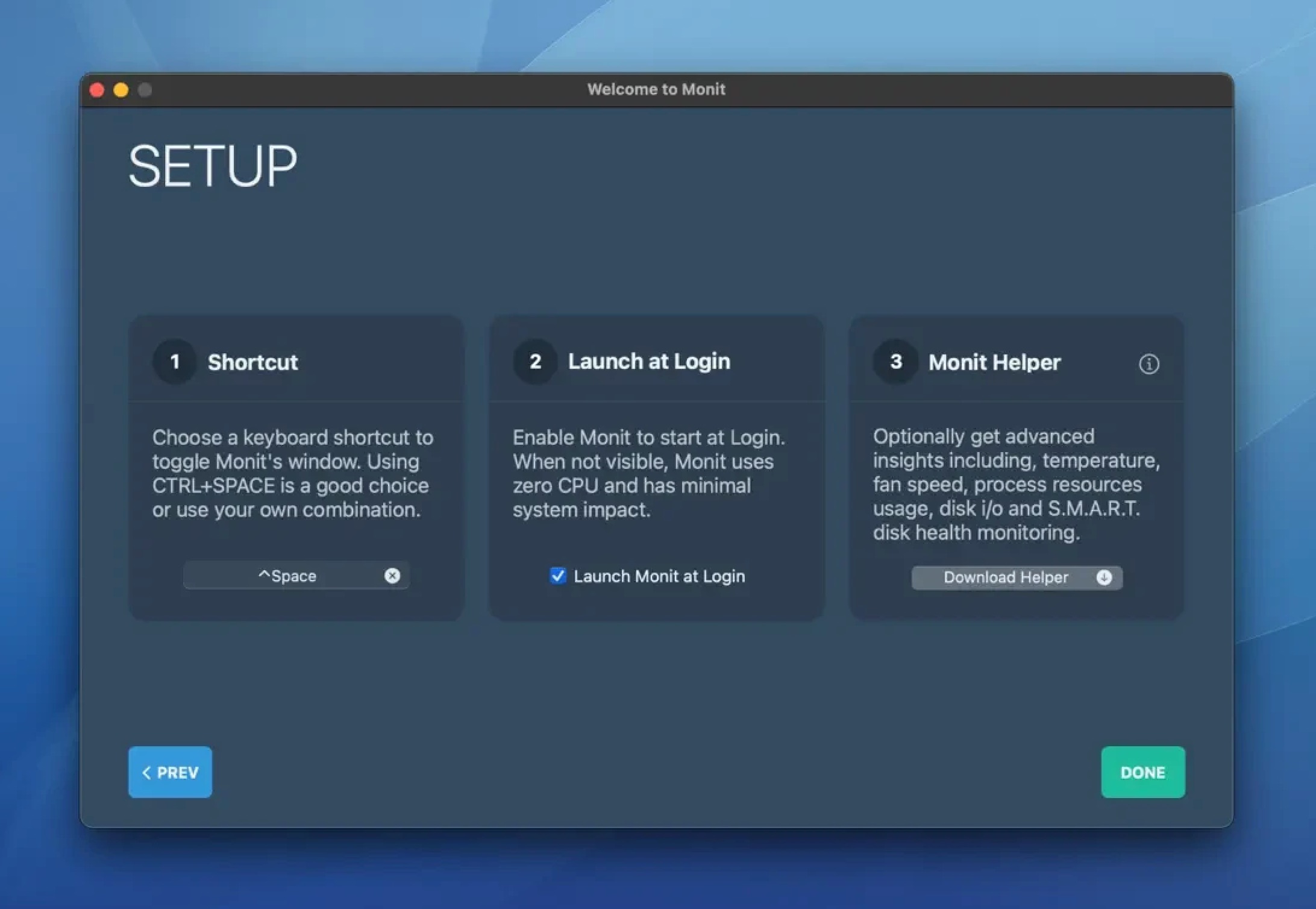 Monit for Mac(系统运行状态监控工具) v2.2.4英文激活版